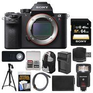 Sony Alpha A7R II 4K Wi-Fi Digital Camera Body with 64GB Card + Backpack + Flash + Battery &amp; Charger + Tripod...