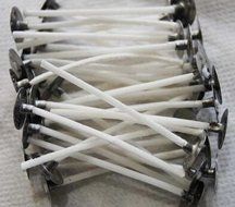 Mr.Garden 3" Long - 100 Pcs Low Smoke Waxed Wicks For DIY Candle Making N4
