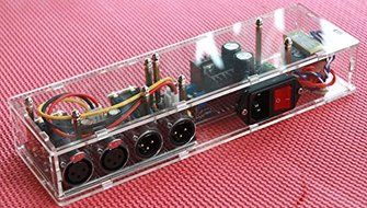 Nobsound Balanced (XLR) Unbalanced (RCA) Conversion Preamplifier Acrylic Chassis AudioHiFi N4