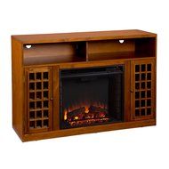 50" Electric Fireplace with Cabinet , TV Media Stand Console - Pine N7