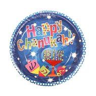 Hanna K. Signature Collection 40 Count Happy Chanukah Round Paper Plates, 7-Inch N3