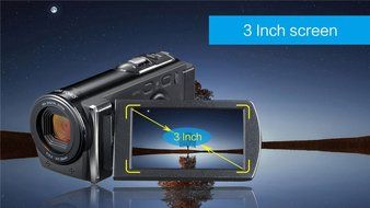 Sereer HDV-106 FHD 1080P Digital Video Camera Camcorder 20MP 3 Inch Screen External Battery Support SD Card to... N5