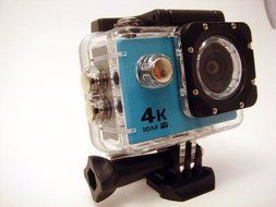 Turquoise 4K Ultra Wi-Fi (Gopro Style) Sport Camera with 30fps Includes Multiple Attachments and Waterproof Shock... N3
