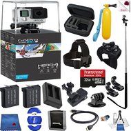 Gopro Hero 4 Black 14 Piece Epic Bundle Includes: Go Pro Hero4 Black + Case + Floaty Bobber + Head Strap + Glove...