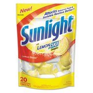 Sun Light Lemon Boost Dishwasher Power Pacs with Lemon Oxi (Case of 6)