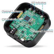 HomeSpot MultiLink Bluetooth Audio Receiver Dongle, Connect to 2 Mobile Devices At Once USB 2.5A N8