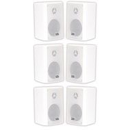 Acoustic Audio AA351W Indoor Outdoor 2 Way Speakers 1500 Watt White 3 Pair Pack AA351W-3Pr