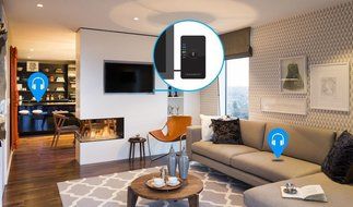 HomeSpot MultiLink Bluetooth Audio Receiver Dongle, Connect to 2 Mobile Devices At Once USB 2.5A N10