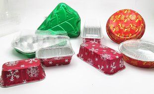 Disposable Holiday Pan Combo Pack. Great for Gifts and Holiday Baking (10 of each pan shown) N5