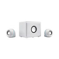 GPX HT12W 2.1 Multi-Media Speaker with Subwoofer, White