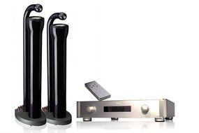 Pluto Ultimate Stereo Speaker System &amp; Wireless 24/96 HD Audio Player - Black N2