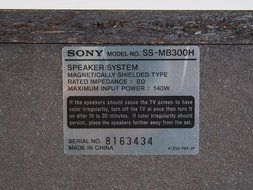 Sony SS-MB300H Bookshelf Speakers N3