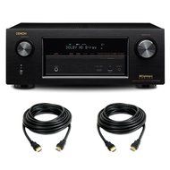 Denon AVRS700W 7.2 Channel Full 4K Ultra HD A/V Receiver with Bluetooth and Wi-Fi with a Pair of 10ft HDMI Cables