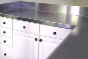 Stainless Steel Counter Top with Backsplash Size: 6.5" H x 84" W x 24" D