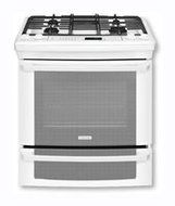 Electrolux EI30DS55LWIQ-Touch 30" White Dual Fuel Slide-In Sealed Burner Range - Convection