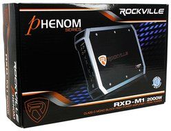 Rockville RXD-M1 2000 Watt/1000w RMS Mono Class D 1 Ohm Amplifier Car Audio Amp N4