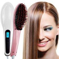 ShungHO Hair Straightener Comb Pro Automatic LCD Temperature Control Paddle Brush N5