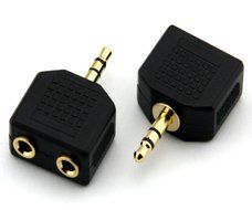 ANRANK AK35235SS 3.5mm Stereo Plug to 2 x 3.5mm Stereo Jack Splitter Adaptor Audio Adapter Connector (Gold Plated... N4