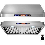 FIREBIRD New FB90-1081 36" Under Cabinet Stainless Steel Range Hood, W/Gas sensor, Illuminated Keypad, Baffle...