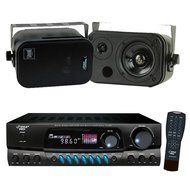 Pyle Stereo Receiver and Speaker Package - PT260A 200 Watts Digital AM/FM Stereo Receiver Amplifier - PDMN38 3.5... N2