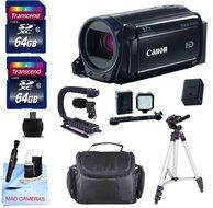 Canon Camcorder Kit -Includes Canon Video Camera +2 64 GB Transcend SD Cards + Rechargeable LED Video Light +...