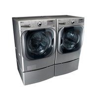 LG Titan Laundry Pair - MEGA CAPACITY - *Graphite Steel* Washer, GAS Dryer and Pedestal Package! WM8000HVA, DLGX8001V... N8