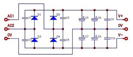 Electronics-Salon 2PCS Dual Polarity Power Supply PCB, For Audio AMP. N5