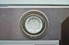 30" Glass Island Mount Range Hood with 870 CFM Dishwasher Safe 6" Round Duct Vent Six Layer Grease Filters Electronic... N4