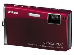 Nikon Coolpix S60 10MP Digital Camera with 5x Optical Vibration Reduction (VR) Zoom (Crimson Red) N2