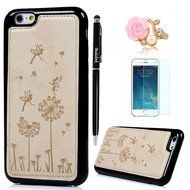 iPhone 6S Case,iPhone 6 Case (4.7") - Slim Fit Shock-Absorption Soft TPU Rubber Gel Bumper Vintage Embossed Dandelions... N40
