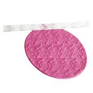 Fondant Transparent Acrylic Carved Wood Grain Printing Non-stick Mini Rolling Pin for Cake Decorating Tool N22