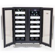 Whynter BWR-401DS Elite 40-Bottle Seamless Stainless Steel Door Dual Zone Built-in Wine Refrigerator N2