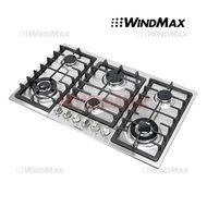 Ships From CA, USA WindMax&reg; 34" Stainless Steel 6 Burner Built In Stoves NG LPG Gas Cooktops Cooker N2