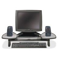 Kensington 60046 Flat Panel Monitor Station, 22 3/4 x 12 1/4 x 2 1/2 to 4 1/2, Black