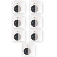 Blue Octave BDW82 In Wall 8" Speakers 2 Way Home Theater Surround Sound 7 Speaker Set