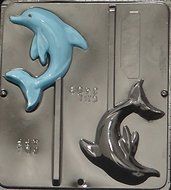 Dolphin Lollipop Chocolate Candy Mold 3409 N2