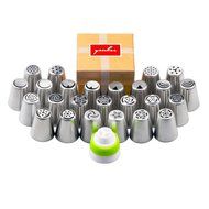 YOUKEE 26 PCS/SET New Design 304 Stainless Steel Russian Icing Piping Nozzles Cake Decoration Tips DIY Tool