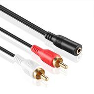 TNP 3.5mm to RCA Stereo Audio Cable Adapter (1.5FT) - 3.5mm Female to Stereo RCA Male Bi-Directional AUX Auxiliary... N2