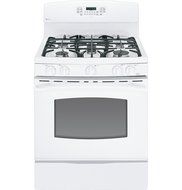 GE PGB910DETWW Profile 30" White Gas Sealed Burner Range - Convection