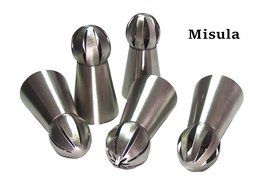 Misula 6PCS/Set New Design Ball Tips Sphere Nozzles Cream Stainless Steel Flower Torch Shape Icing Piping Nozzles... N10