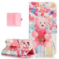 iPod Touch 6 Case,iPod Touch 5 Case,ikasus Shiny Glitter Diamond Colorful Art Painted PU Leather Flip Wallet Pouch... N14