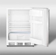 Summit FF6L7SSHVADA: Commercially approved, ADA compliant all-refrigerator for freestanding use, with stainless...