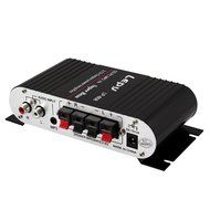 Lepy 808 Mini Power HiFi Stereo Car Motor Bike Amplifier with Subwoofer Adjustment Color Black N3