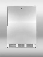 Summit FF6L7SSHVADA: Commercially approved, ADA compliant all-refrigerator for freestanding use, with stainless... N2