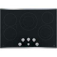 GE Profile PP7030SJSS 30" Built in Electric Cooktop with 5 Radiant Cooking Elements Front Center Control Knobs... N2