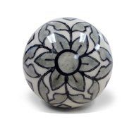 Vinotemp VNTEP-CRSTOP07 Epicureanist Floral Ceramic Bottle Stopper, Black/White