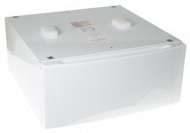 GE White Front Load Laundry Pair with GFWN1600JWW 27" Washer, GFDN160EJWW 27" Electric Dryer and 2 SBSD137HWW... N2