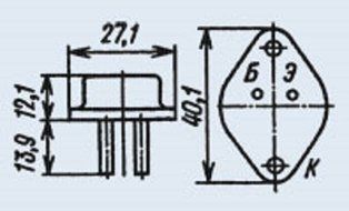 Transistor silicon 2T827A analogue 2N6059, 2N6284, MJ3521, BDX67 USSR 1 pcs N2