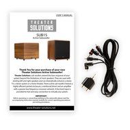 Theater Solutions SUB15FM Front Firing Powered Subwoofer (Mahogany) N5