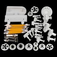 Sonline 14 Set Cake Decorating Sugarcraft Plunger Cutter Modeling Tools Smoother